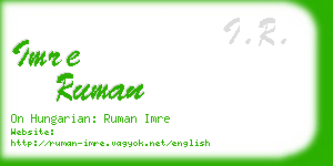 imre ruman business card